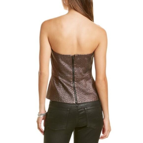 RAMY BROOK Estrella Strapless Cocktail Top in  Holiday Blush Size 14 - Picture 2 of 7